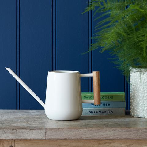 Indoor Watering Can Cream Wooden Handle By Burgon & Ball